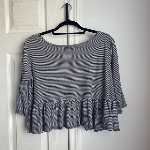 Project Social T Size M Crop Top w Peasant Flare - Picture 2 of 2